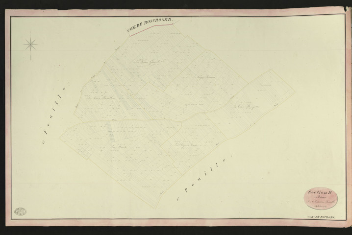Fourges. Section B _ du Poteau _ 3e et dernière Feuille