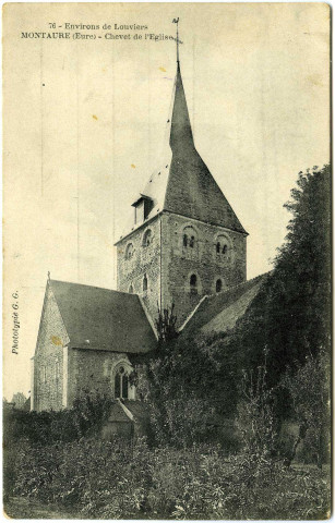 Montaure. Environs de Louviers (Eure) - Montaure - Chevet de l'Eglise.