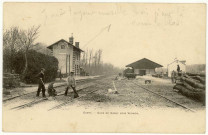 Gasny. Gare de Gasny vers Vernon.