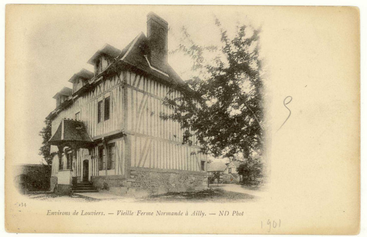 Ailly. Vieille Ferme Normande à Ailly.