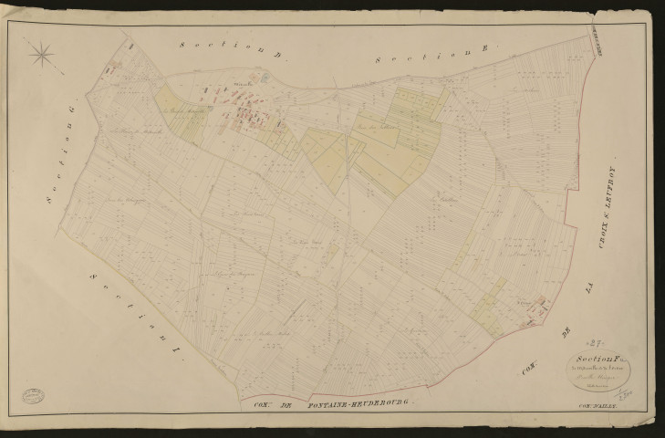 Ailly. Section F _ de Métreville et de l'Ortiev _ Feuille Unique