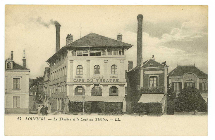 Louviers-Ville. Théâtre et Café du Théâtre à Louviers.