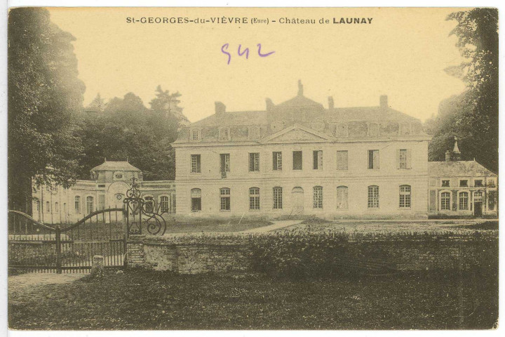Saint-Georges-du-Vièvre. Château de Launay.