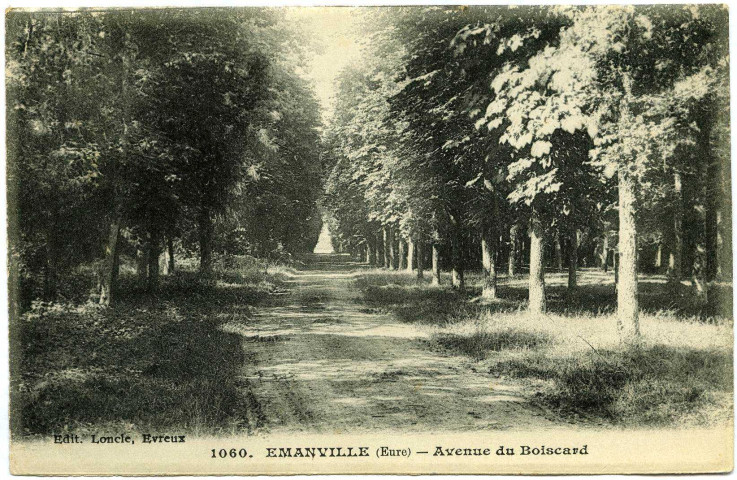 Emanville. Avenue de Boiscard.