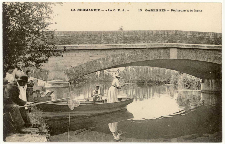 Garennes-sur-Eure. Pêcheurs à la Ligne.