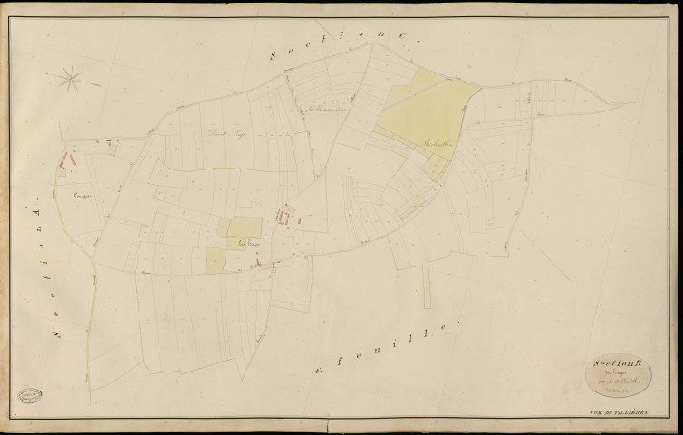 Tillières-sur-Avre. Section B _ des hayes _ 1re de 2 Feuilles
