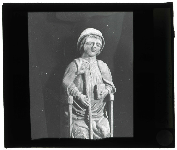 Église de Saint-Julien-de-la-Liègue (Eure), statue de Saint-Gorgon.