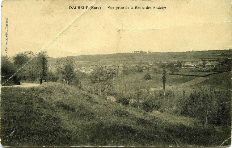 Daubeuf-près-Vatteville. Vue prise de la route des Andelys.