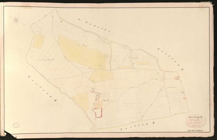 Andelys (Les). Section K _ de Mantelle _ 1re de 2 Feuilles