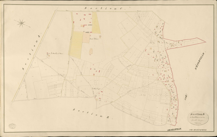 Bouquetot. Section D _ de Saint Hilaire et du Tac _ Feuille Unique