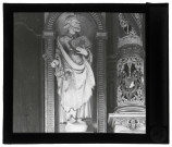 Église de Bernienville (Eure), autel-retable, détail, statue de Saint-Pierre.