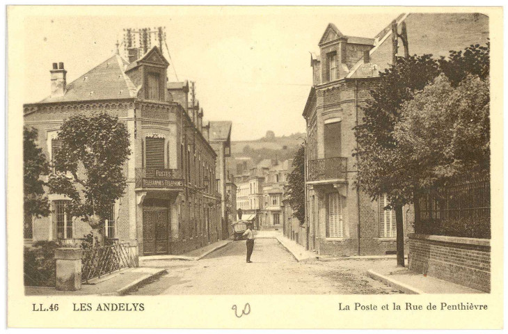 Andelys (Les). La Poste et la Rue de Penthièvre.