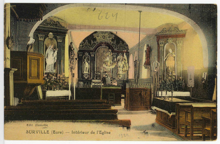 Surville. Intérieur de l'Eglise.