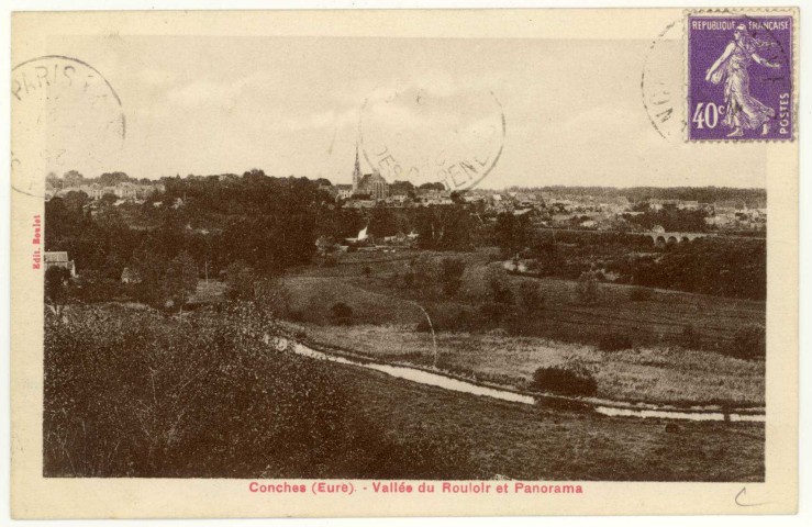Conches-en-Ouche. Vallée du Rouloir et Panorama.