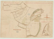 Tilleul (Le) (Seine-Maritime) - "Plan de la grande pièce de la ferme du Tilleul avec la petite ferme sous le bois". *