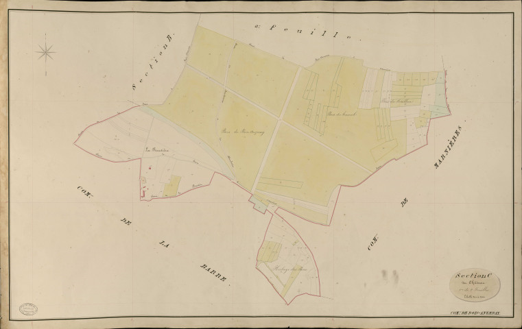 Bois-Anzeray. Section C _ du Château _ 1re de 2 Feuilles