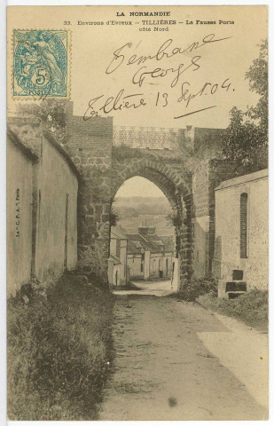 Tillières-sur-Avre. La Fausse Porte - Côté Nord.