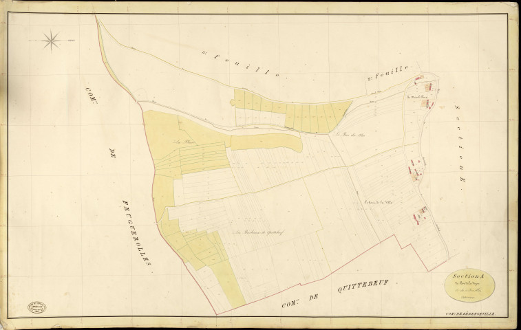 Bérengeville-la-Campagne. Section A _ du Bois de la Vigne _ 1re de 3 Feuilles