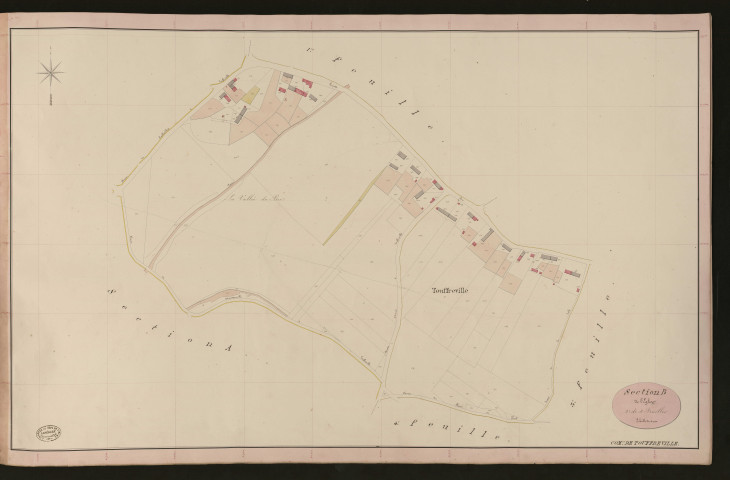 Touffreville. Section B _ de l'Eglise _ 2e de 4 Feuilles