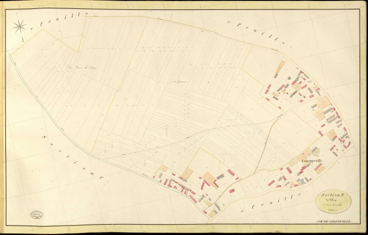 Canappeville. Section B _ du Village _ 6e de 8 Feuilles