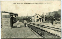 Arnières-sur-Iton. La Station de Chemin de Fer.