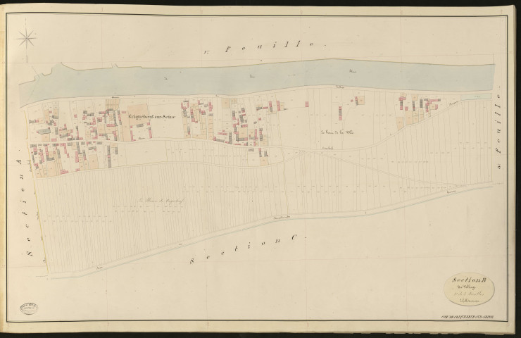Criquebeuf-sur-Seine. Section B _ du Village _ 2e de 3 Feuilles