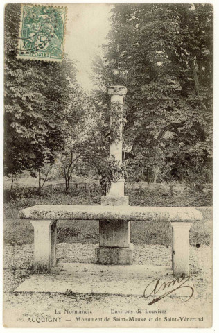 Acquigny. Monument de Saint-Mauxe et de Saint-Vénérand.