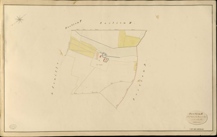 Cintray. Section E _ de la Motte et de Beaumarchais _ 1re de 2 Feuilles