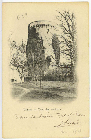 Vernon-Ville. Tour des Archives.