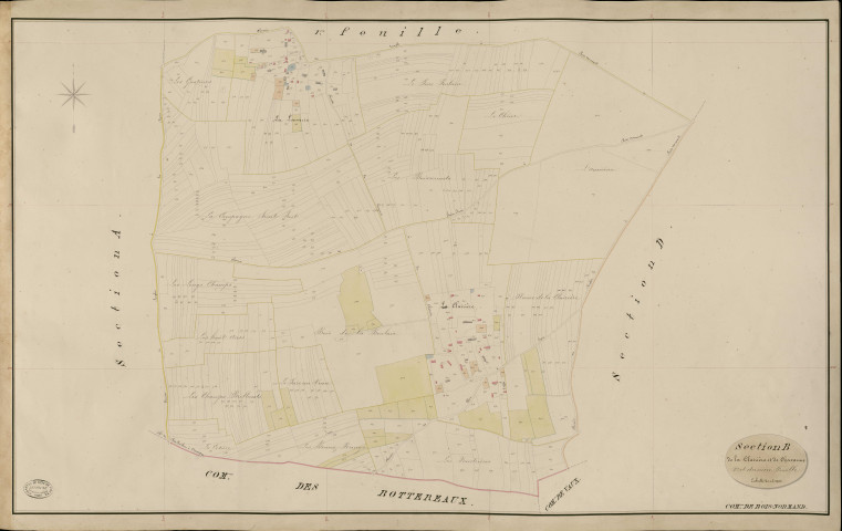 Bois-Normand-la-Campagne. Section B _ de la Clairière et de Chavanne _ 2e et dernière Feuille