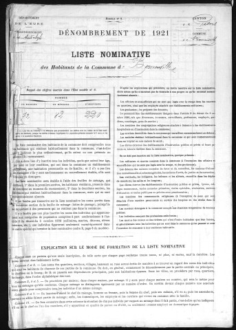BERNOUVILLE 1921