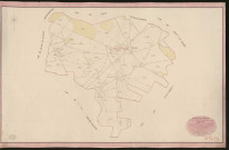 Morgny. Tableau d'assemblage du Plan Parcellaire de la Commune de Morgny. _ Canton d'Etrépagny - Andelys - Eure. _ Terminé sur le terrain le 25 septembre 1849, sous l'administration de M. Vallon, Préfet - M. Bénard, Maire et sous la direction de M. Chauveau, Directeur des Contributions directes. _ M. Le Fébure, Géomètre en Chef. _ Par M. Legrain, Géomètre de 1re classe