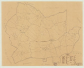 Gisay-La-Coudre _ Tableau d'assemblage du plan cadastral, avec tableau de la population pour chaque hameau.