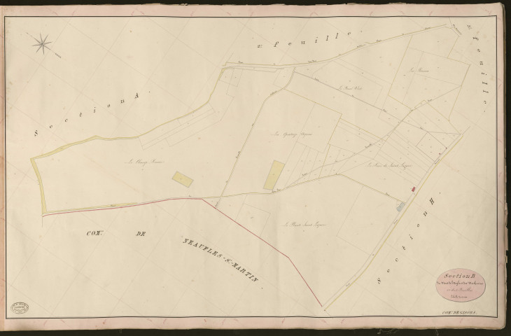 Gisors. Section B _ du Mont de l'Aigle et des Mathurins _ 1re de 3 Feuilles