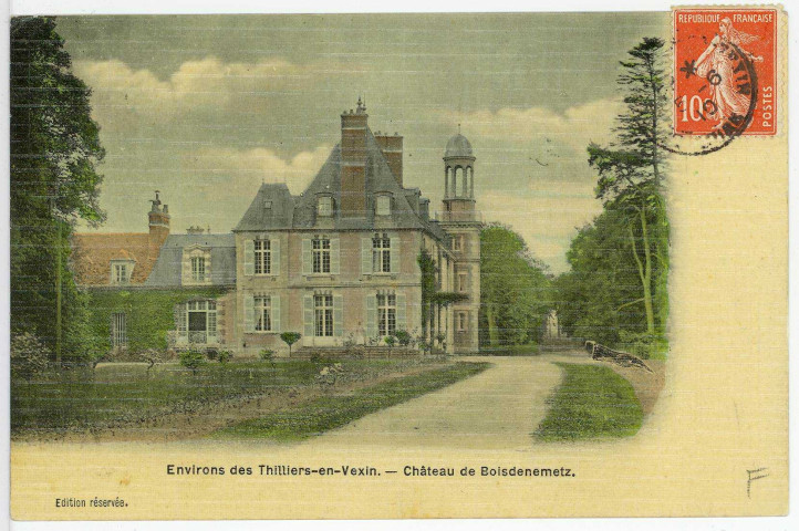 Thilliers-en-Vexin (Les). Château de Boisdenemetz.