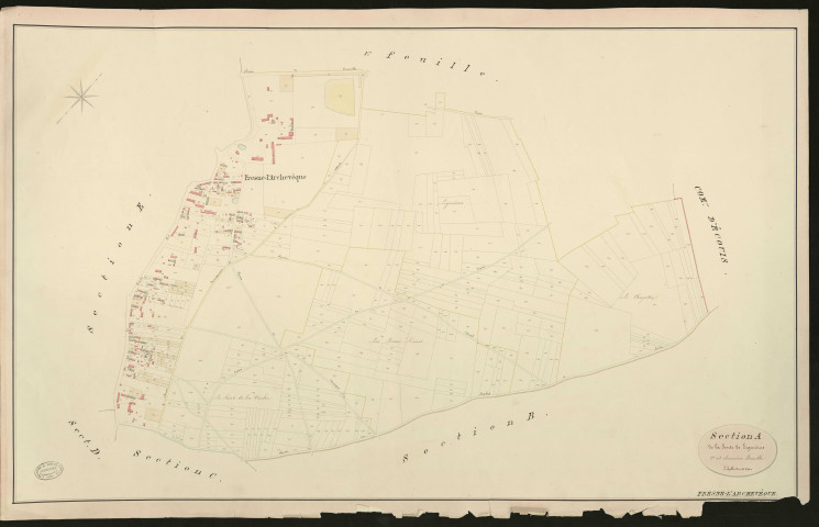 Fresne-l'Archevêque. Section A _ de la Sente de Lignières _ 2e et dernière Feuille