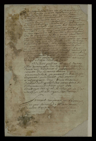 Procès-verbal manuscrit (incomplet) de l'assemblée générale (16, 17 et 27 mars 1789).