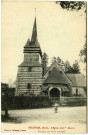 Beauficel-en-Lyons. L'Eglise XIVe siècle. - Porche en bois sculpté.