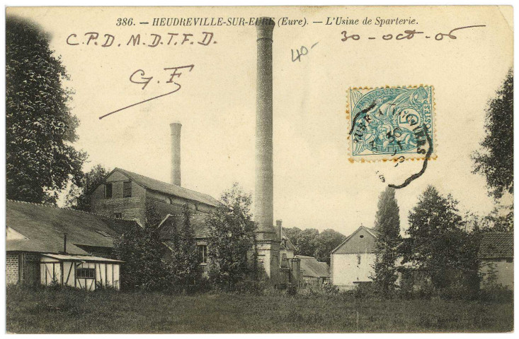 Heudreville-sur-Eure. L'Usine de Sparterie.