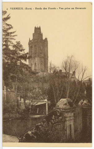 Verneuil-sur-Avre. Bords des Fossés - Vue prise au Déversoir.