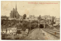 Conches-en-Ouche. Eglise Ste-Foy (entrée du tunnel).