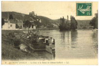 Andelys (Les). La Seine et les Ruines du Château Gaillard.