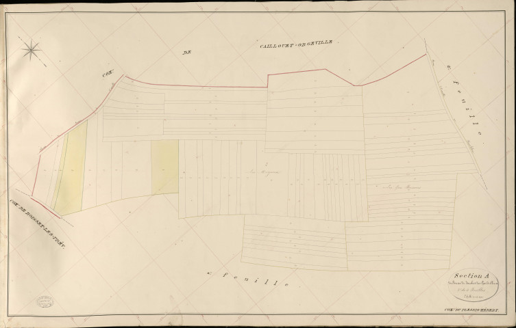 Plessis-Hébert (Le). Section A _ du Poirier de Jacob _ et des Gaudrilleux _ 3e de 4 Feuilles