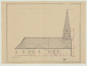 Bois-Normand _"Eglise de Bois-Normand. Elévation latérale".