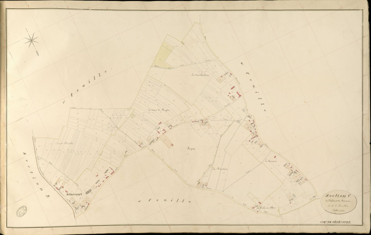 Sébécourt. Section C _ de l'Eglise et du Courant _ 3e de 6 Feuilles