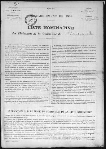 BERNOUVILLE 1931