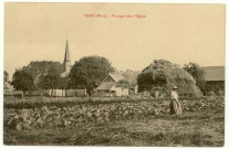 Fains. Paysage près l'Eglise.