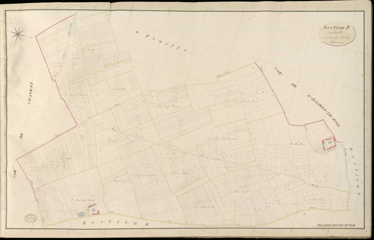 Villiers-en-Désœuvre. Section B _ de la harelle _ 4e et dernière Feuille