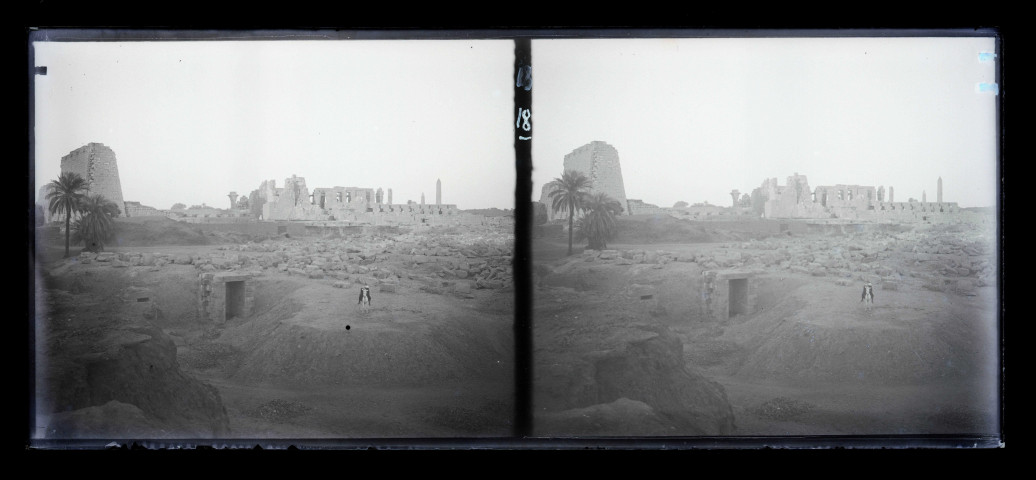 Vue générale dur le temple de Louxor (Égypte).
