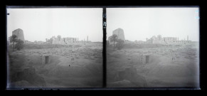 Vue générale dur le temple de Louxor (Égypte).